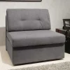 Sale Klappsessel in Silber Grau Webstoff - Belania Sofas