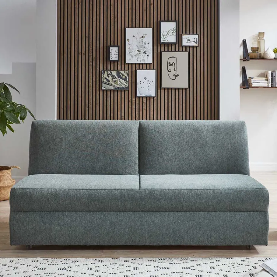 Best Klappsofa für zwei Personen in Graugrün - Legero Sofas