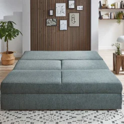 Best Klappsofa für zwei Personen in Graugrün - Legero Sofas