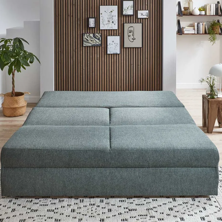 Best Klappsofa für zwei Personen in Graugrün - Legero Sofas