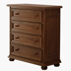 Sale Klassisch gestaltete Hochkommode in Walnussfarben - Manicos Kommoden