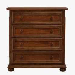 Sale Klassisch gestaltete Hochkommode in Walnussfarben - Manicos Kommoden