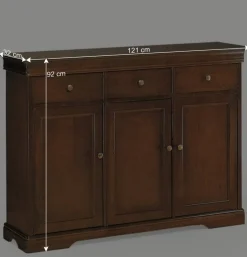 Best Klassische Kombi-Kommode in Nussbaum - Lemerzi Sideboards