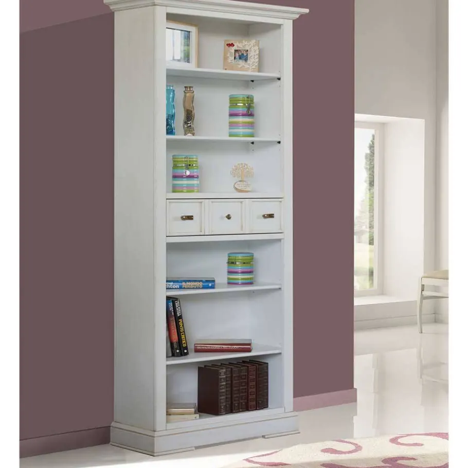 Best Klassisches Bücherregal in Antikweiß - Annot Regale|Vitrinen