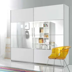 Best Kleiderschrank mit 2 Schwebetüren in Weiß - Juleste Schränke|Kleiderschränke