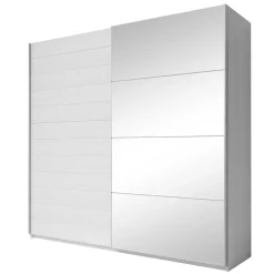 Best Kleiderschrank mit Schwebetüren in Esche Weiß - Pruducia Kleiderschränke|Schränke