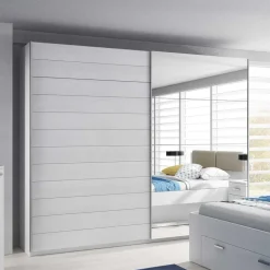 Best Kleiderschrank mit Schwebetüren in Esche Weiß - Pruducia Kleiderschränke|Schränke