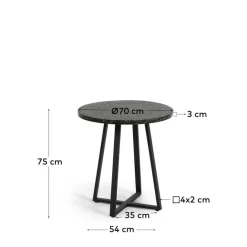 Hot Kleiner Tisch in Rund aus Terazzo Stein - Gracelino Tische