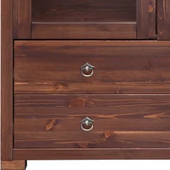 Best Kleiner Vitrinenschrank in Dunkelbraun - Luvin Highboards|Vitrinen