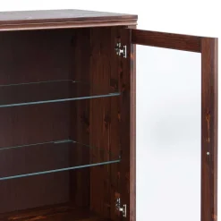 Best Kleiner Vitrinenschrank in Dunkelbraun - Luvin Highboards|Vitrinen