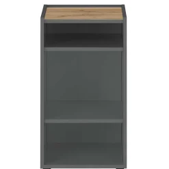 Best Kleines Ordnerregal in Anthrazit & Wildeiche Dekor - Ahilav Regale