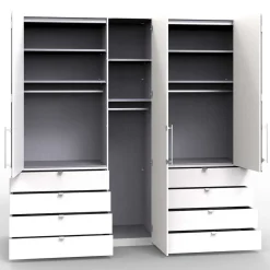 Sale Kombi-Kleiderschrank mit acht Schubladen - Champ Kleiderschränke