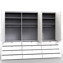 Sale Kombi-Kleiderschrank mit zwölf Schubladen - Bosays Kleiderschränke