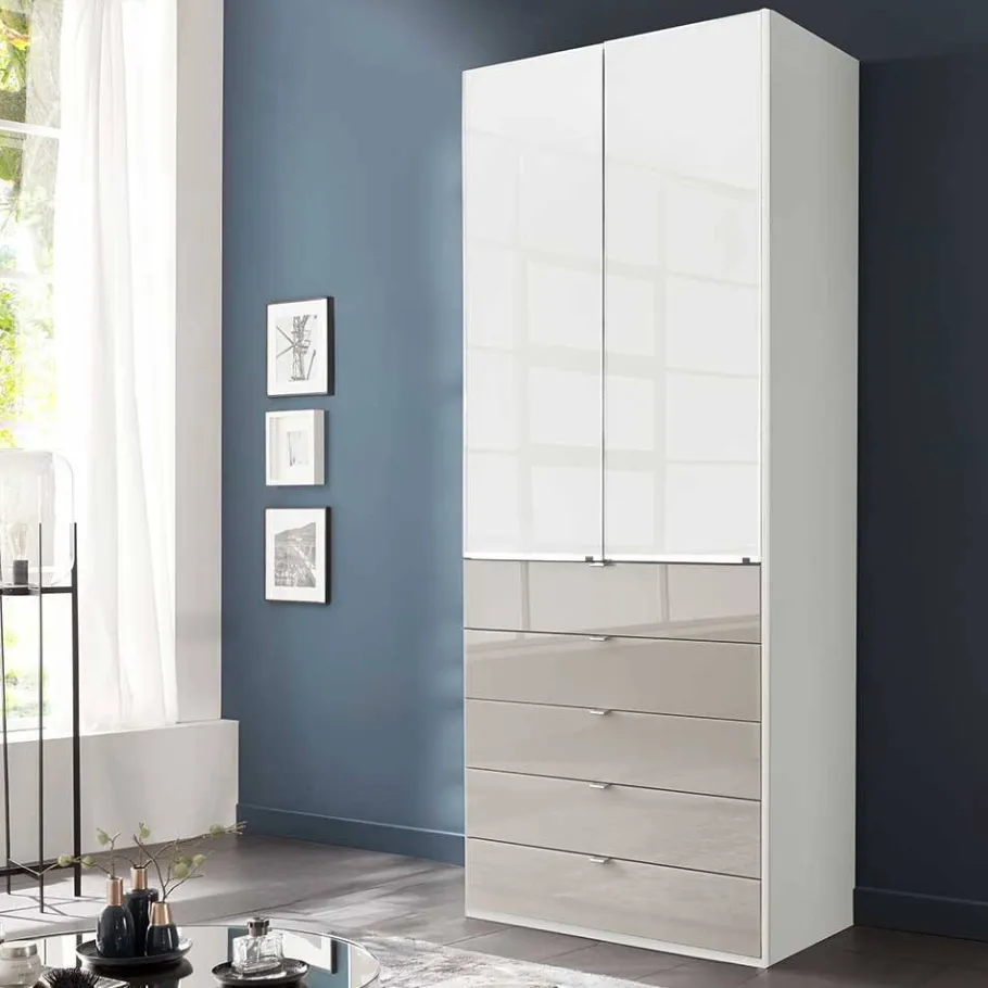 Sale Kombi-Schlafzimmerschrank zweifarbig - Pascan Kleiderschränke|Schränke