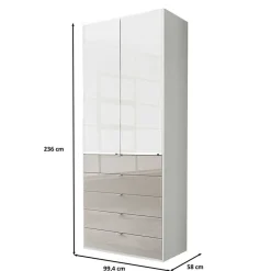 Sale Kombi-Schlafzimmerschrank zweifarbig - Pascan Kleiderschränke|Schränke