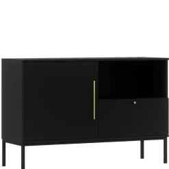 Best Kommode in Schwarz mit Gold - Groot Sideboards