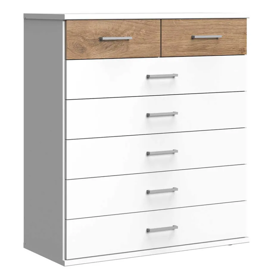 Best Kommode in Weiß & Eiche Nachbildung - Calassina Kommoden