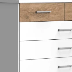 Best Kommode in Weiß & Eiche Nachbildung - Calassina Kommoden