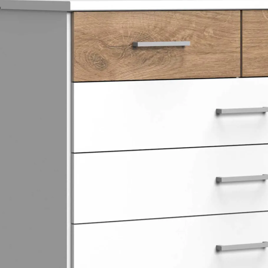 Best Kommode in Weiß & Eiche Nachbildung - Calassina Kommoden