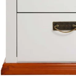 Sale Kommode mit 5 Schubladen in Weiß & Kirschbaum - Vendirai Kommoden