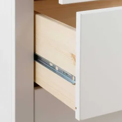 Sale Kommode mit 5 Schubladen in Weiß & Kirschbaum - Vendirai Kommoden