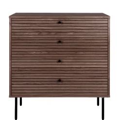 Sale Kommode mit dunklem Furnier in Braun - Wega Kommoden