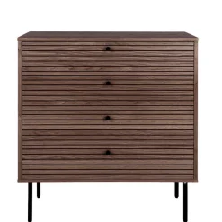 Sale Kommode mit dunklem Furnier in Braun - Wega Kommoden