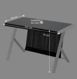 Online Kompakter Schreibtisch in Schwarz und Weiß - Tulcea Tische