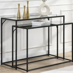 New Konsolentisch Duo in Schwarz - Panfreda (zweiteilig) Tische