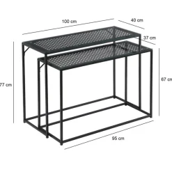 New Konsolentisch Duo in Schwarz - Panfreda (zweiteilig) Tische