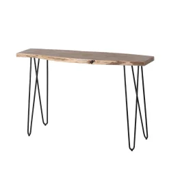 Online Konsolentisch mit Baumkante Holzplatte Akazie - Cornelys Tische