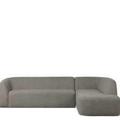 Sale L Sofa im Skandi Design in Grau Chenille - Grandessa Sofas