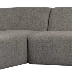 Sale L Sofa im Skandi Design in Grau Chenille - Grandessa Sofas