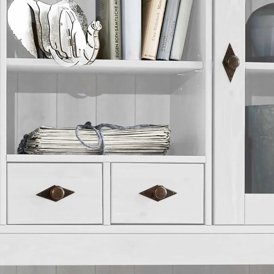 Sale Landhaus Buffetvitrine Sibiuta in Weiß Kommoden