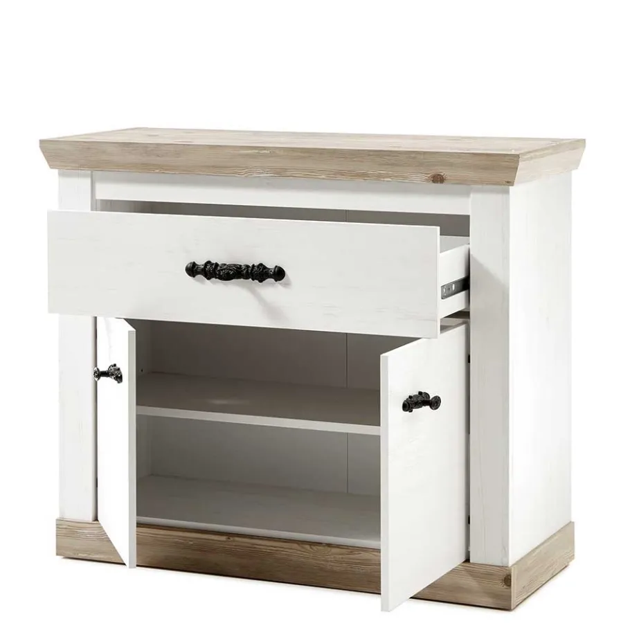 Best Landhaus Dielenmöbel Kombination - Nedita I (fünfteilig) Garderoben