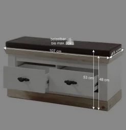 Best Landhaus Dielenmöbel Kombination - Nedita I (fünfteilig) Garderoben