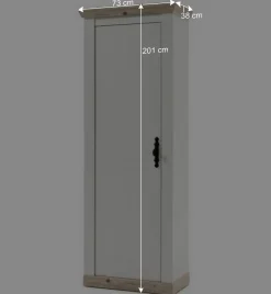 Best Landhaus Dielenmöbel Kombination - Nedita I (fünfteilig) Garderoben