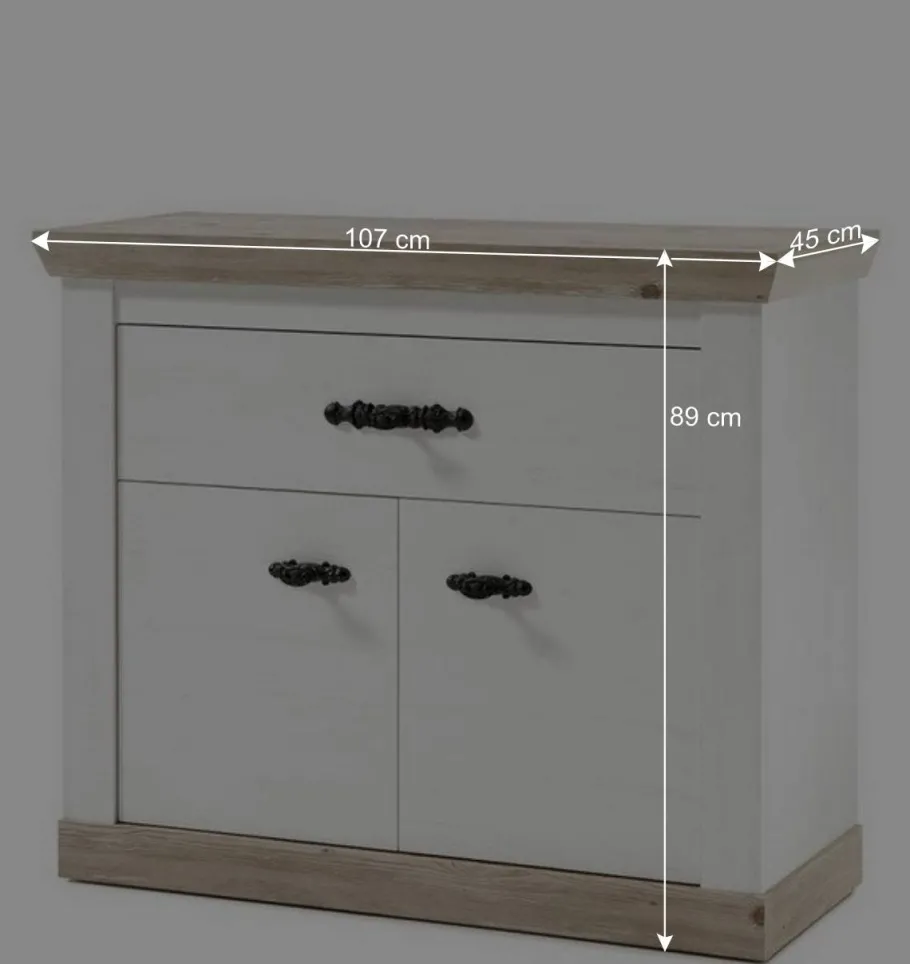 Best Landhaus Dielenmöbel Kombination - Nedita I (fünfteilig) Garderoben