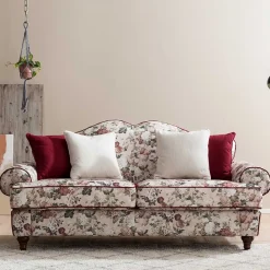 Best Landhaus Dreisitzer Sofa mit Blumen - Baonga Sofas