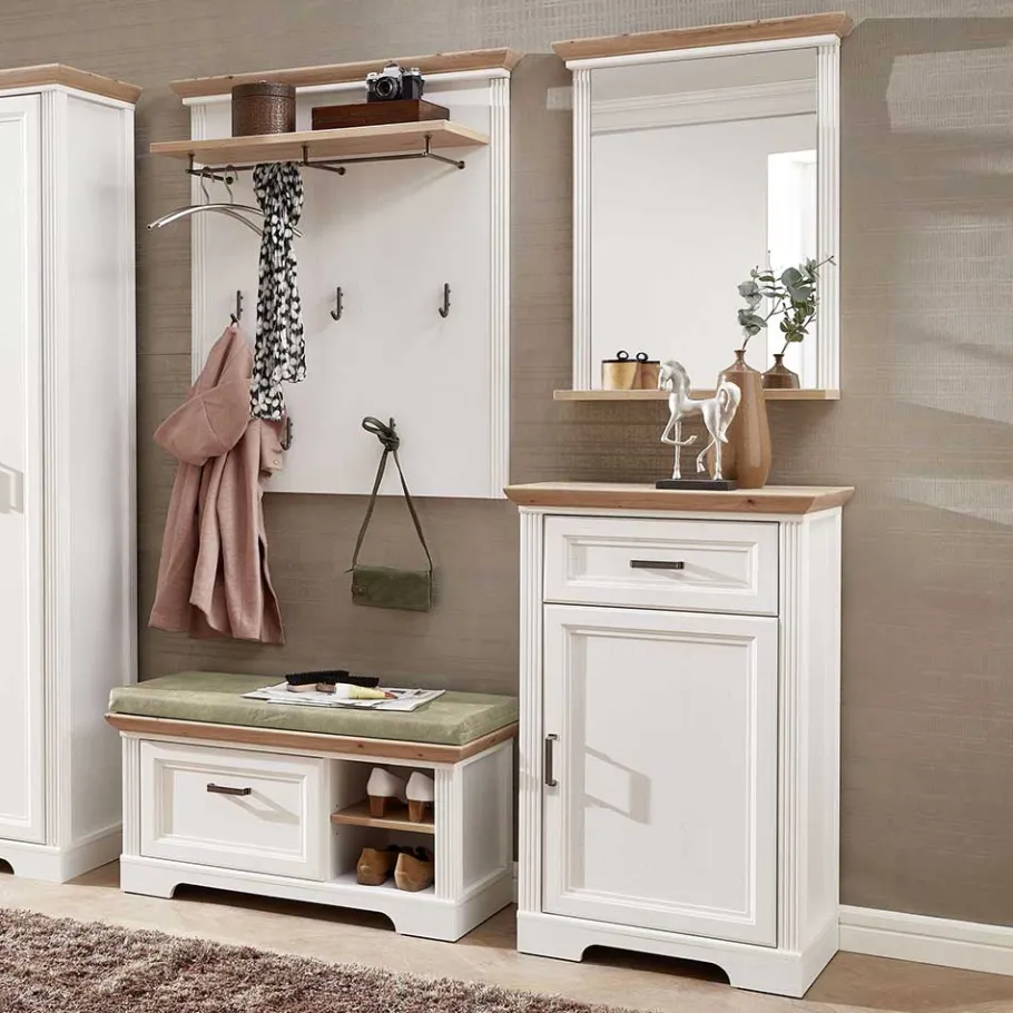 Best Landhaus Flurmöbel Kombi - Nurelcas (vierteilig) Garderoben