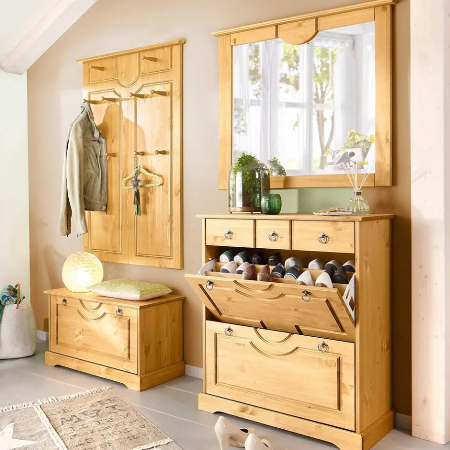 Best Landhaus Garderobenmöbel Kombination - Edranov (vierteilig) Garderoben