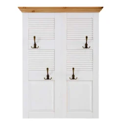 Clearance Landhaus Garderobenpaneel in Lamellen Kassetten Optik - Axdonira Garderoben