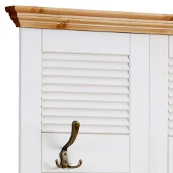 Clearance Landhaus Garderobenpaneel in Lamellen Kassetten Optik - Axdonira Garderoben