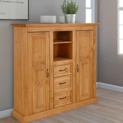 Sale Landhaus Highboard aus Kiefer Massivholz - Major Highboards