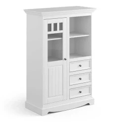 Sale Landhaus Highboard in Weiß lackiert - Indico Highboards|Vitrinen