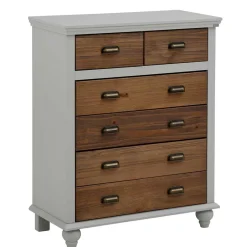 Outlet Landhaus Hochkommode mit sechs Schubladen - Veproma Kommoden