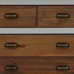 Outlet Landhaus Hochkommode mit sechs Schubladen - Veproma Kommoden