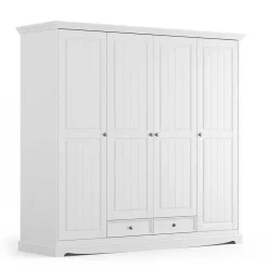 Best Landhaus Kleiderschrank in Weiß lackiert - Indico Schränke