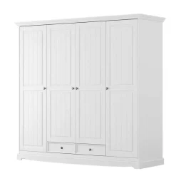 Best Landhaus Kleiderschrank in Weiß lackiert - Indico Schränke