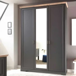 Outlet Landhaus Kleiderschrank mit Spiegel - Zenuvra Kleiderschränke